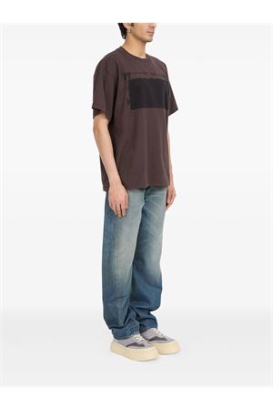 Brown graphic-print cotton t-shirt MM6 MAISON MARGIELA | SH0GC0053M20050143